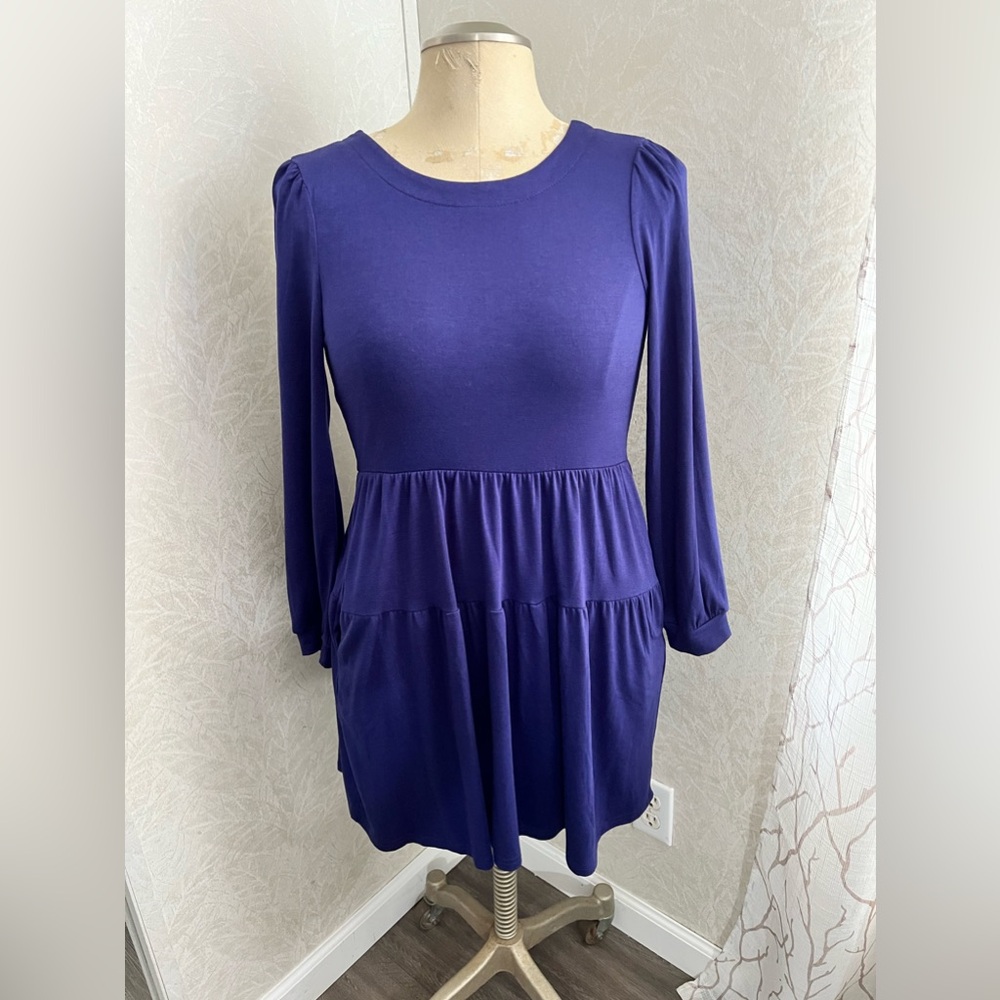Zattcas royal blue long sleeve dress sz S